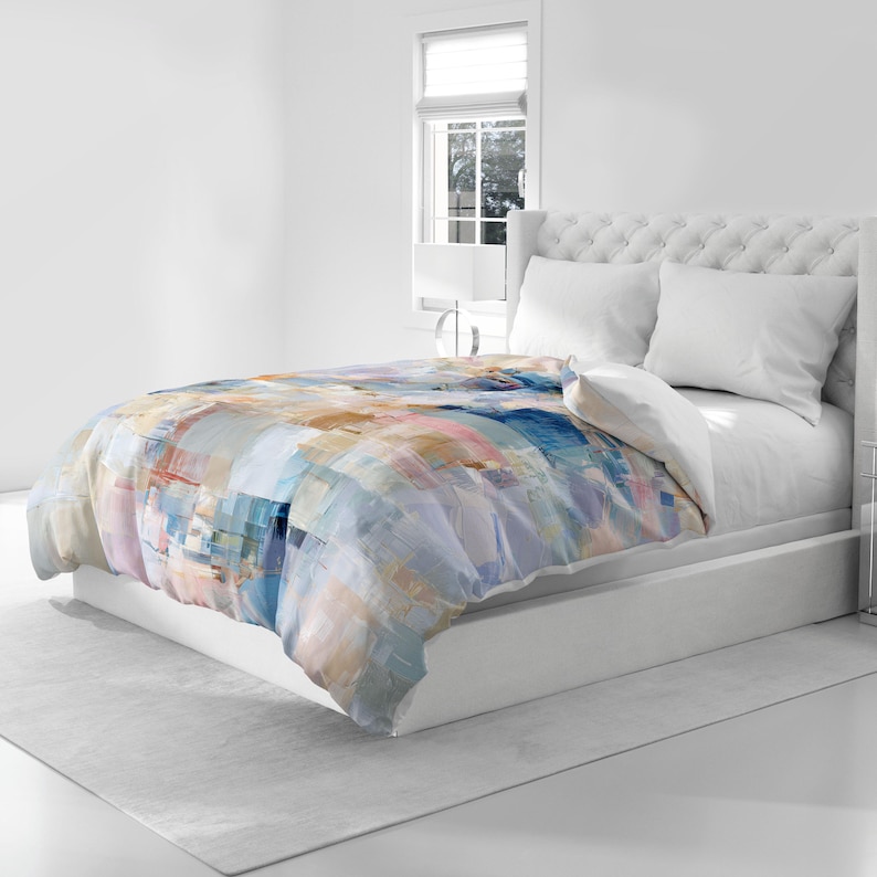 Abstract Art Duvet Cover: Cotton or Silky Microfiber Bedding - 102 - Etsy