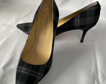 Vintage Womens Plaid High Heel Pumps, Slightly worn