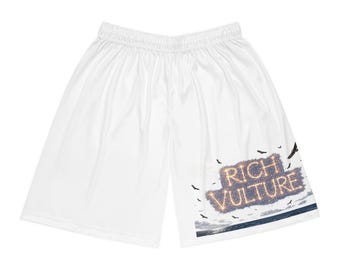 Pantalones cortos de baloncesto de lujo para ricos buitres con fuegos artificiales