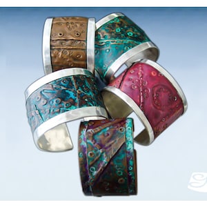 Sterling Silver Cuff with Foldformed Insert & Patina Application DIY PDF Tutorial