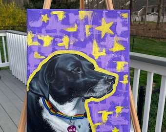 Custom pet portrait |  oil painting on canvas | memorial painting | 8x10 inches