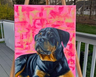 Custom pet portrait |  oil painting on canvas | memorial painting | 11x14 inches