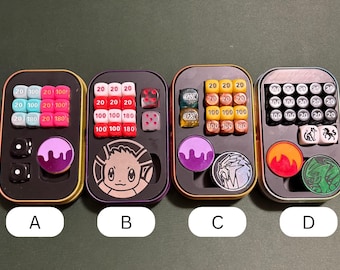 3D Printed Pokémon Mini Tin Insert, TCG Organizer for Dice Counters & Tokens, Card Game Storage Tray, Pokémon Accessories Holder