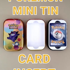 3D printed mini tin insert, deck box organizer for trading cards