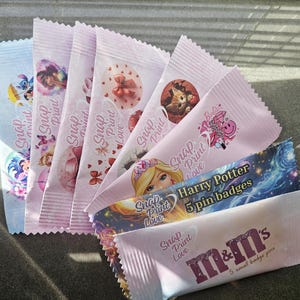Bolsas de regalo con insignias/Princesas/Lilo y Stitch/Harry Potter/M&M/San Valentín