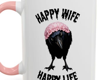 Taza divertida de la esposa del cuervo / Taza de café de mamá sarcástica