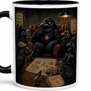 No Revenge Needed I Told The Crows What You Did Mug |Funny Crow Coffee Mug | Dark Humor Gift |Raven Lover | Gothic Bird Mug |Crow Mafia Mug Bild 2