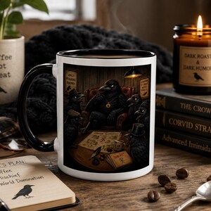 No Revenge Needed I Told The Crows What You Did Mug |Funny Crow Coffee Mug | Dark Humor Gift |Raven Lover | Gothic Bird Mug |Crow Mafia Mug Bild 3