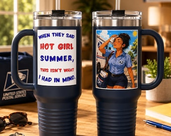 Vaso térmico USPS "Hot Girl Summer" / Regalo divertido para carteros / Vaso térmico USPS / Regalo de verano USPS / Taza para trabajadores postales / Vaso térmico de 40 oz