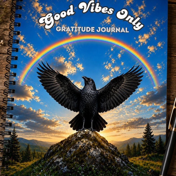 Good Vibes Only Gratitude Journal | Mindfulness Notebook | Positive Thinking Journal | Self Care Gift | Manifestation Journal