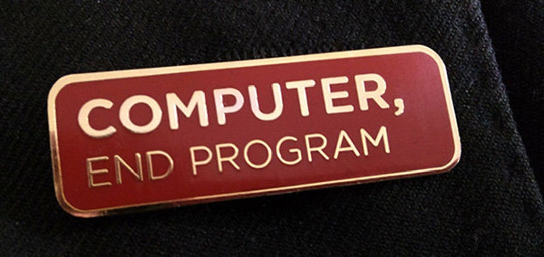 Computer, End Program Enamel Pin - Etsy