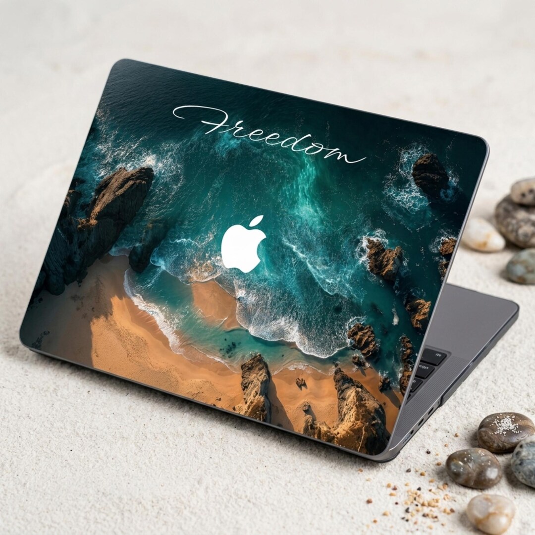 Personalized Ocean MacBook Case, Custom Beach Laptop Cover, Turquoise ...