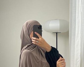 Premium jersey hijab | Weiches, dehnbares Kopftuch | Modieuze moslimmodus | Verschiedene Farben