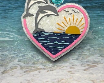 Sunset dolphins Air Freshener