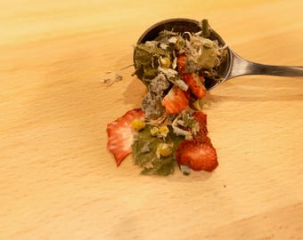 Shortcake-thee met wilde aardbeien | Cottagecore-mix