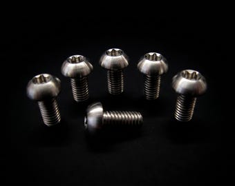 6 pack M5x10mm Grade5 Anodized Titanium brake disc rotor bolts