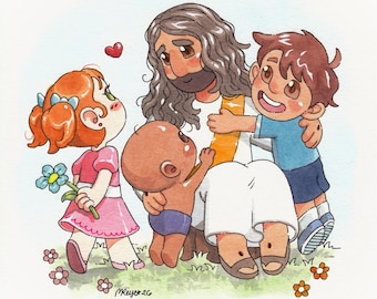 Kunstauftrag: Christliche Kinderbuch-Illustration im niedlichen Aquarell-Stil
