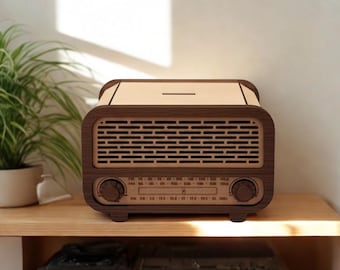 Retro radio coin bank