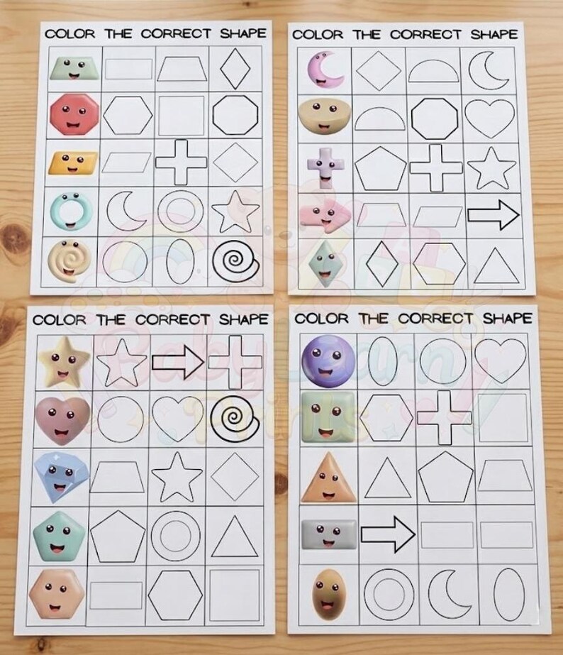 Geometry-educational-printable Pdf-shapes Flashcards-child Development ...