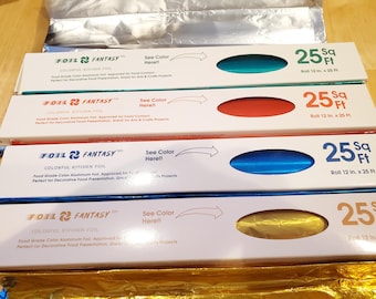 Colored Aluminum Foil in Kitchen Size Rolls by Foil Fantasy!