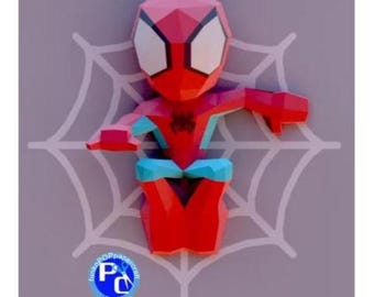Spiderman papercraft PDF/ A4 sheet/ lowpoly, pdf only