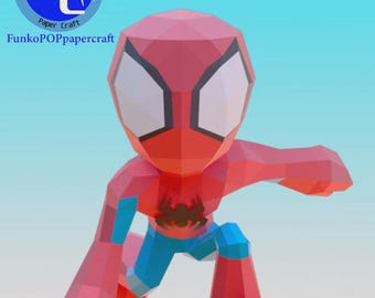 Spiderman papercraft in PDF/ A4 sheet/ lowpoly