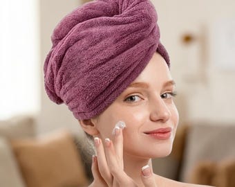 Sneldrogende haardoekomslag van microvezel | Zachte absorberende haartulband voor dames | Antikroes badhoofdwrap cadeau
