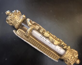 Gold plated car Mezuzah Mezuza Jewish Judaica