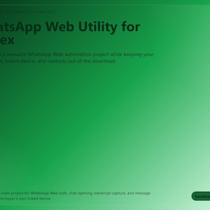 WhatsApp Web Utility for Codex