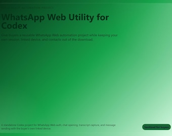 WhatsApp Web Utility for Codex