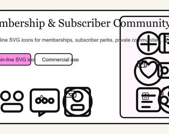 Paquete de iconos para miembros y miembros de la comunidad: 75 iconos SVG de línea fina.