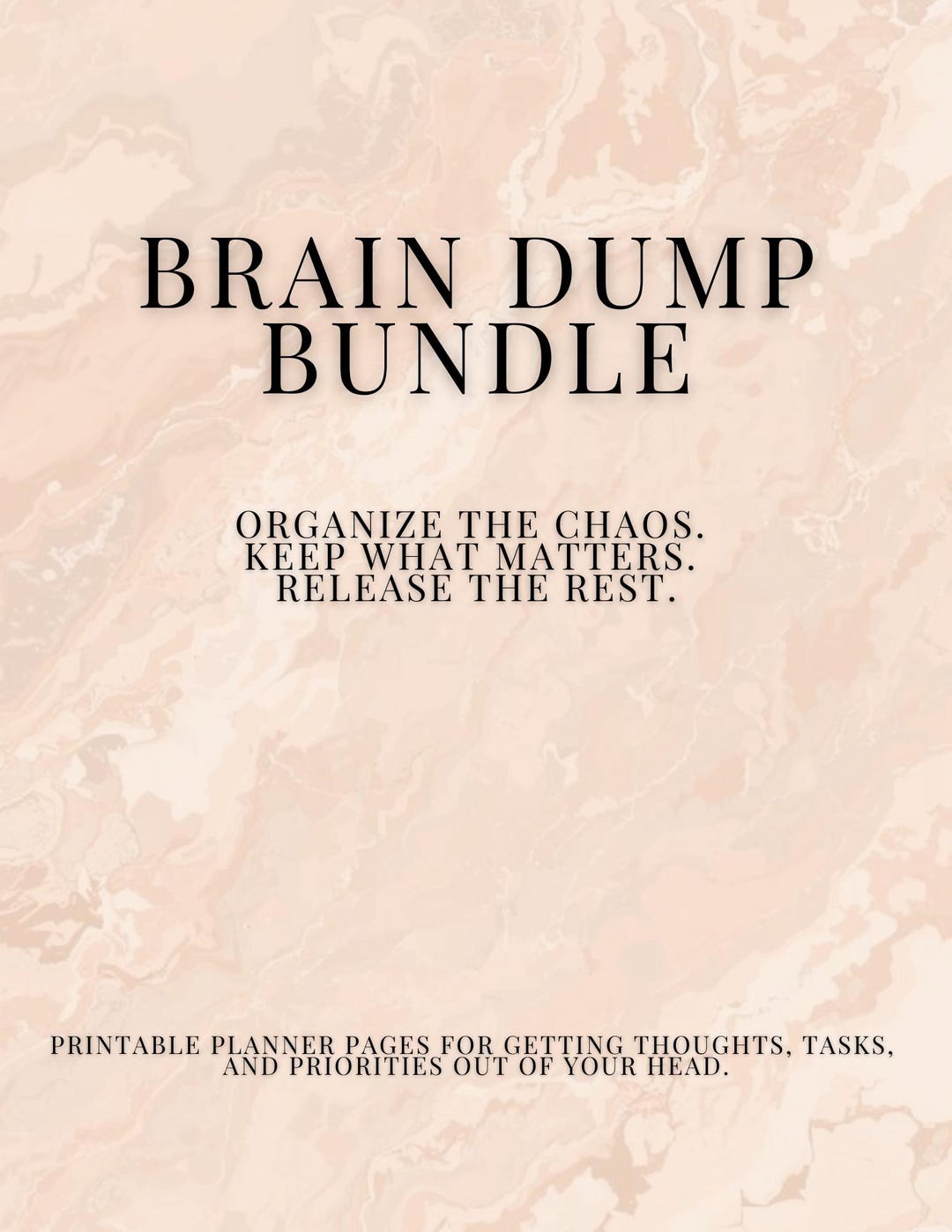 Printable Brain Dump Bundle - Etsy