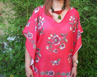 Kaftan- Tunic - kimono made of traditional Turkish muslin material - plus size - one size