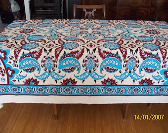 Tableclothwith classical Turkish/Ottoman design - large rectangle - FREE SHIPPING- - picnic- garden-summer-picnic
