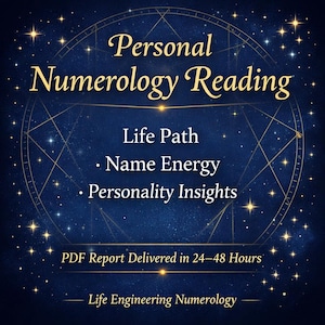 Numerology Reading | Life Path & Name Energy Analysis | Abjad Numerology | Personality Insights | Personalized PDF Report