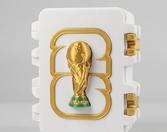 World Cup Sticker Storage Box | Soccer Collector Case | Premium Card & Sticker Organizer | Soccer Fan Gift | Luxury Storage Box