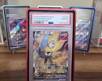 2 PACK << PSA/CGC Graded Certified Card Display Case Holder with Metal Bumper Guards and Magnetic Closure