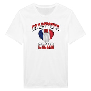 Champions du Cœur T-Shirt – France Football Fan Shirt – French Football Supporter Tee