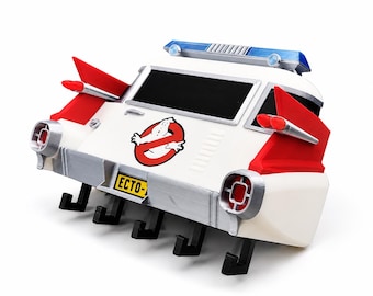 Retro Ghost Response Vehicle Key Holder | Paranormal Wall Key Rack | Garage Decor