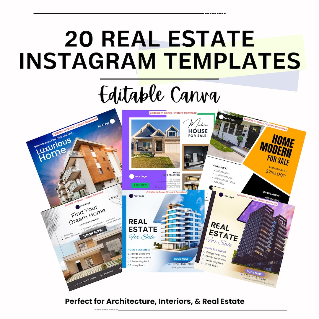 Real Estate Canva Templates | Instagram Templates for Realtors ...