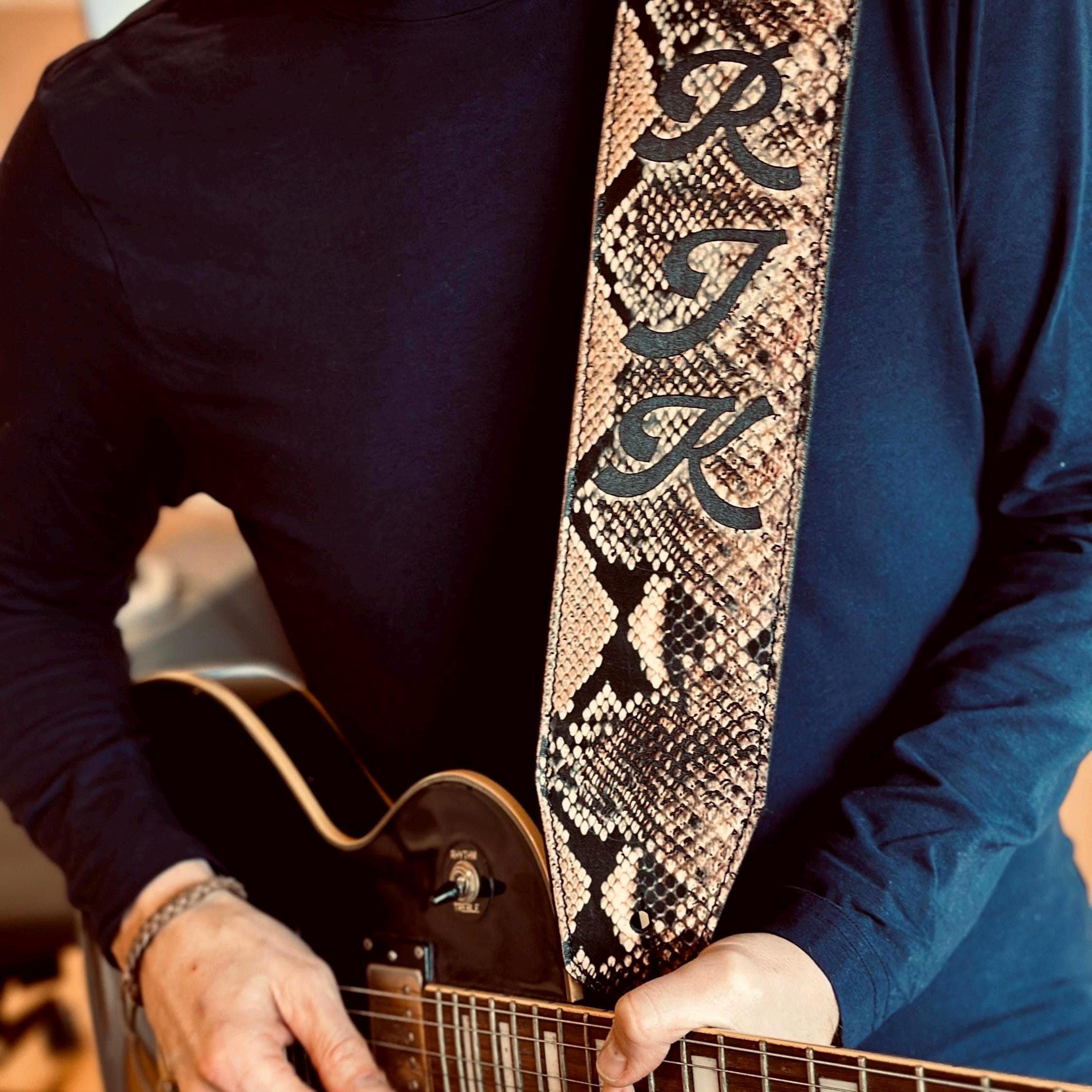 Randy Rhoads Python's Inspired Leather Guitar Strap