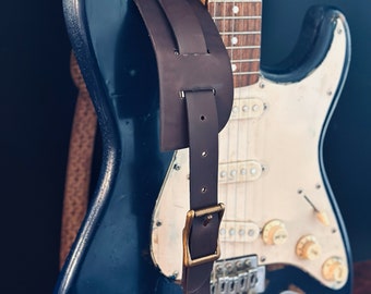 Leather Guitar Strap | Custom Guitar Strap | Handmade Guitar Strap | Personalized Guitar | Acoustic Guitar | Bass Guitar Gifts | Retro style