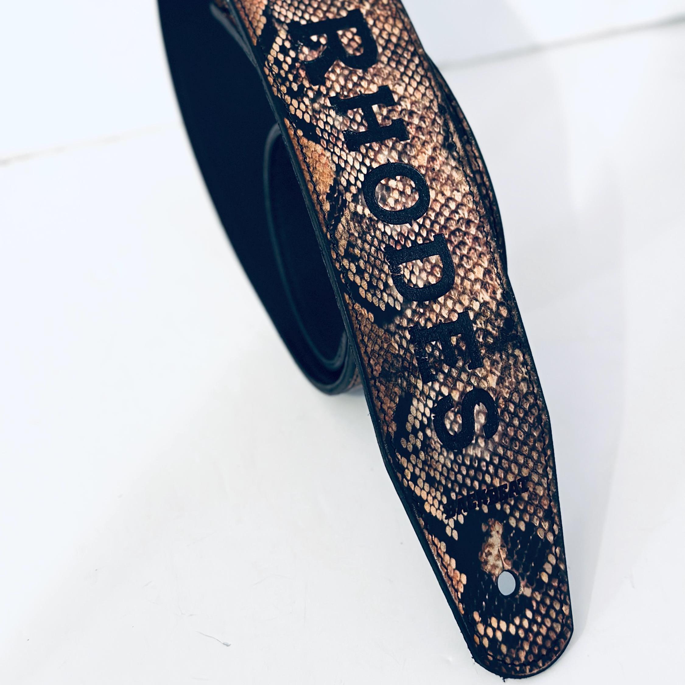 Randy Rhoads Python's Inspired Leather Guitar Strap