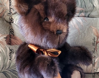 Custom Mink Fur Memory Bear: Heirloom Keepsake