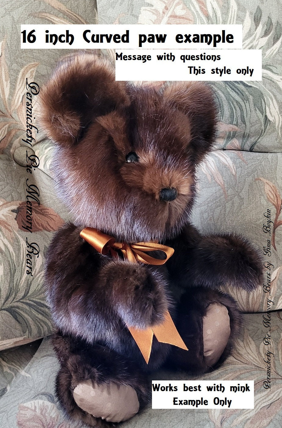 Mink fur teddy bear discount
