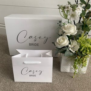 Personalised Wedding Bridal Party Keepsake Gift Box & Gift Bag