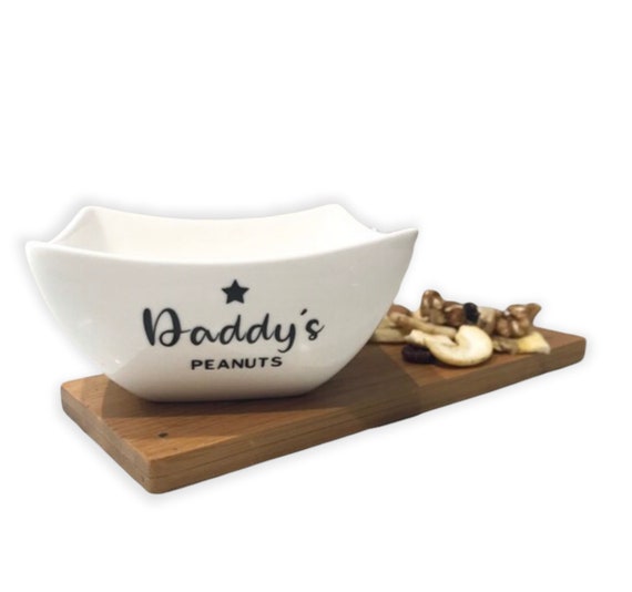 Personalised White Ceramic Gin or Wine Nibbles Pot add your own name Personalised White Ceramic Gin or Wine Nibbles Pot add your own name