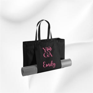 Personalised Yoga Tote Bag - personalise with your name