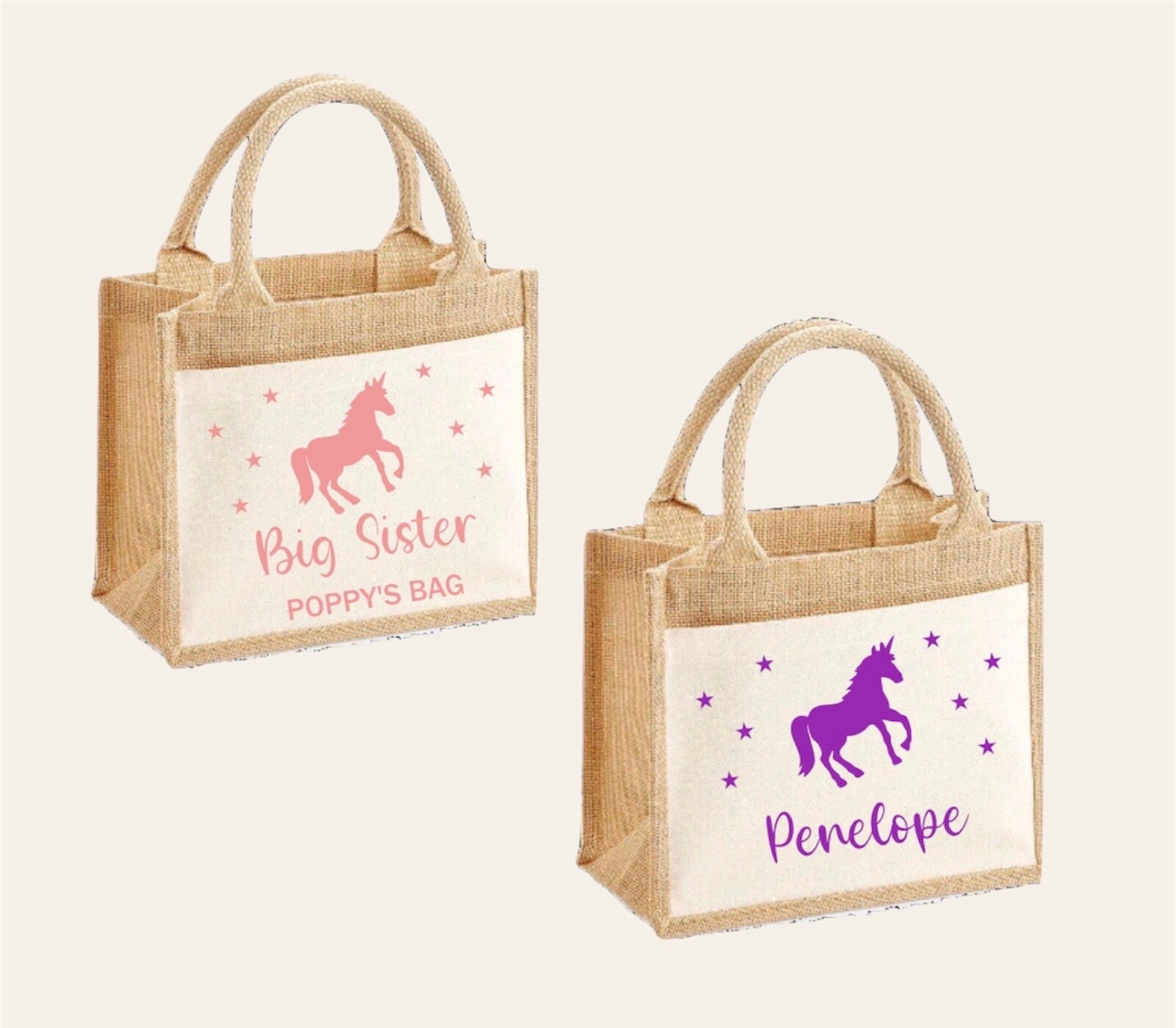 Unicorn jute bag Etsy