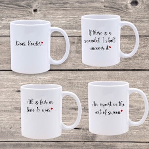 Bridgerton Lady Whistledown Themed Mug